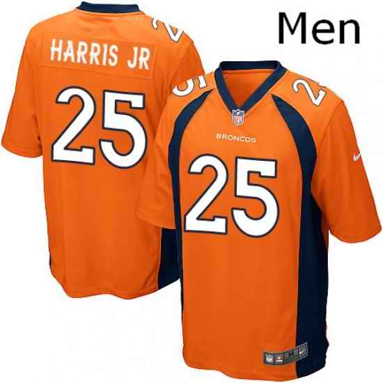 Men Nike Denver Broncos 25 Chris Harris Jr Game Orange Team Color NFL Jersey